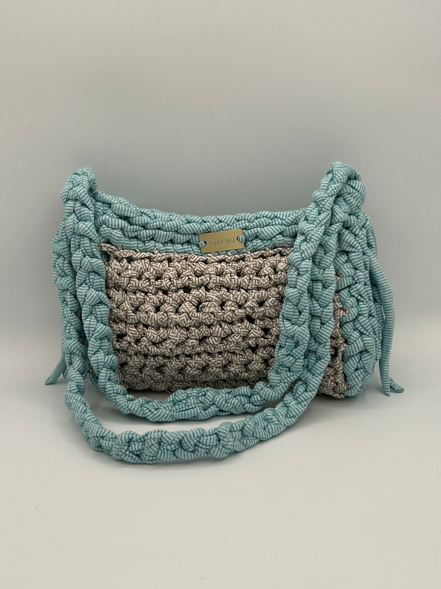 D.PUIN Handmade Crochet Bag β Turquoise Tide
