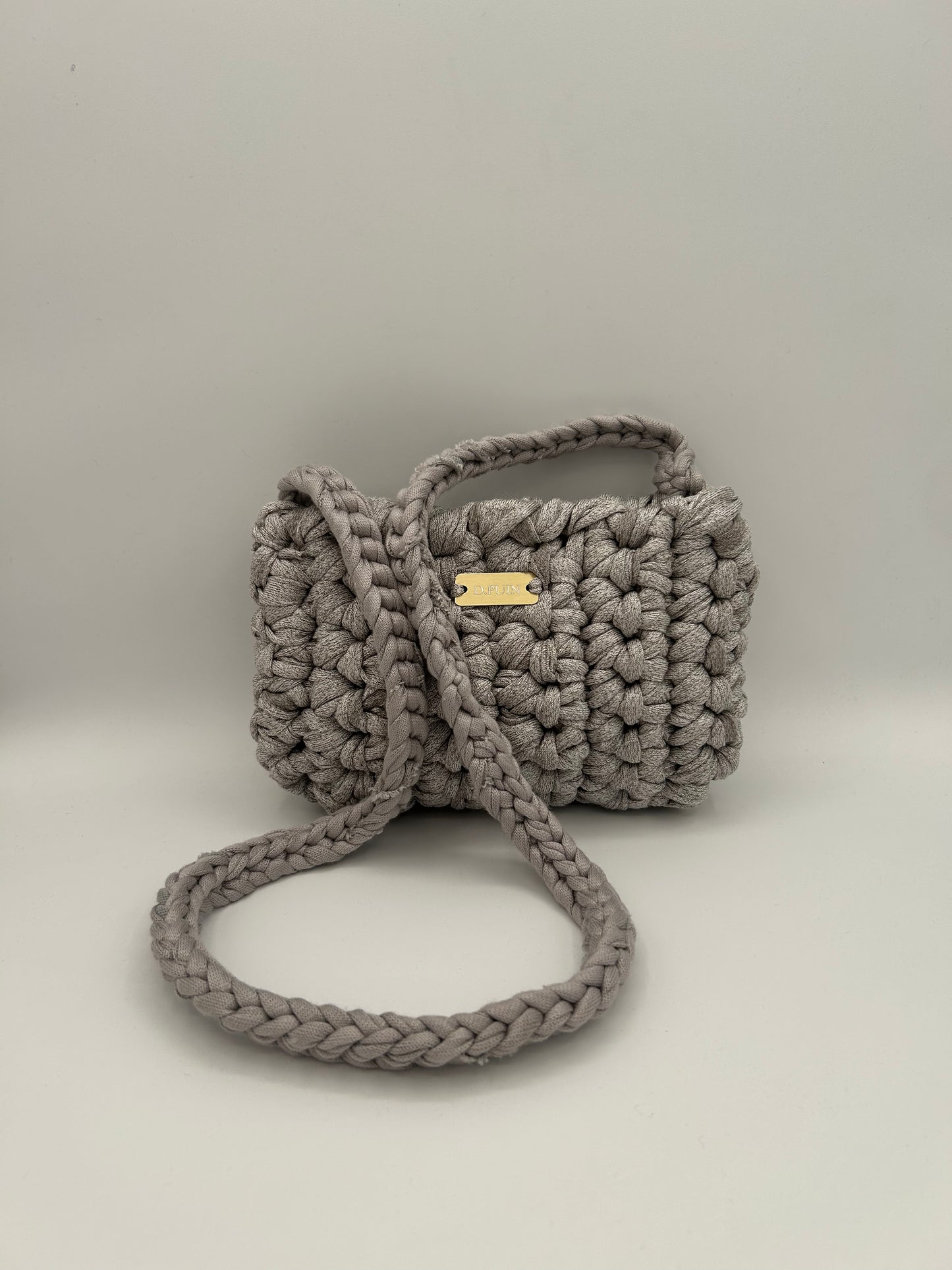 D.PUIN Handmade Crochet Bag – Grey Chunky