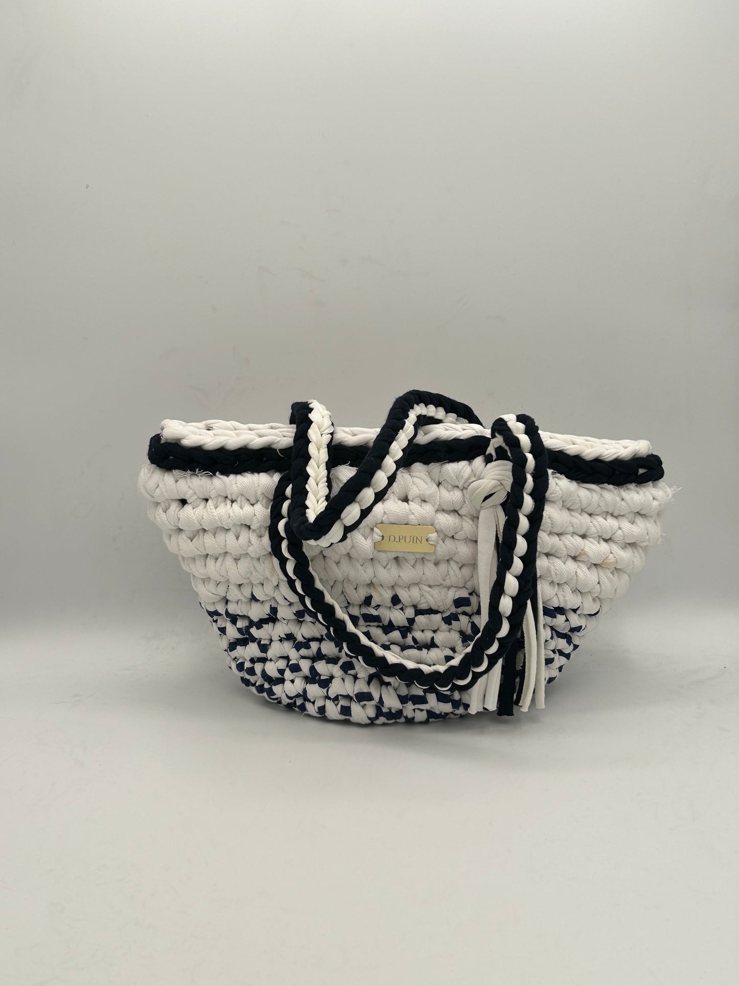 D.PUIN Handmade Crochet Bag – Navy Weave