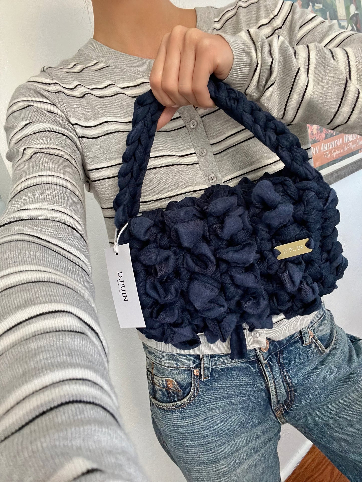 D.PUIN Handmade Crochet Bag β Ocean Dust