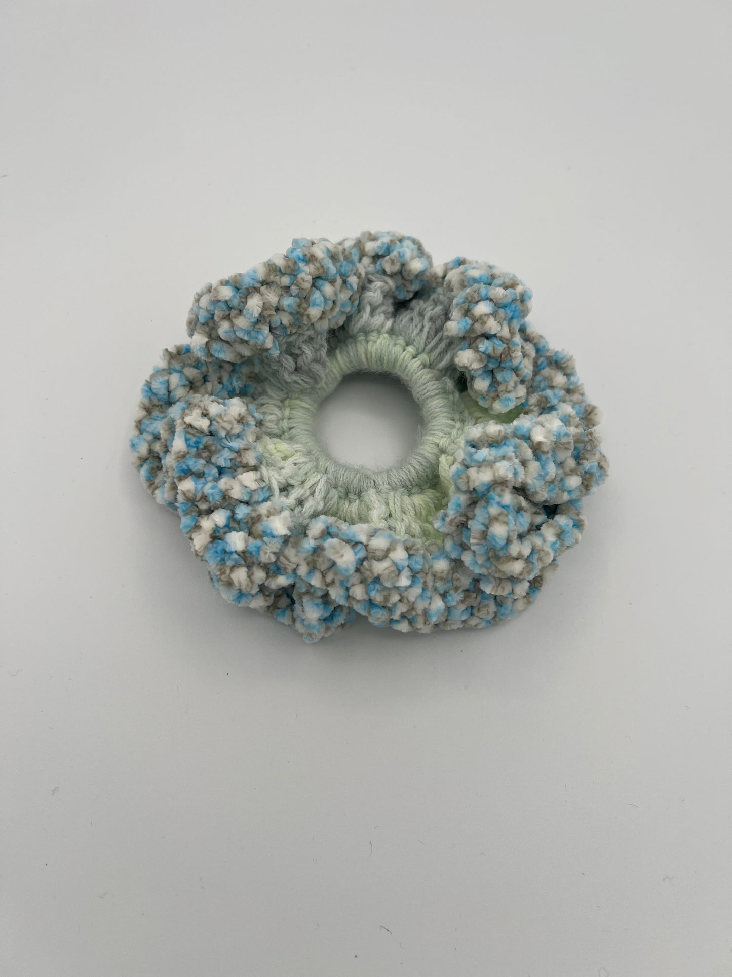 D.PUIN Handmade Crochet Scrunchie - Soft Blue
