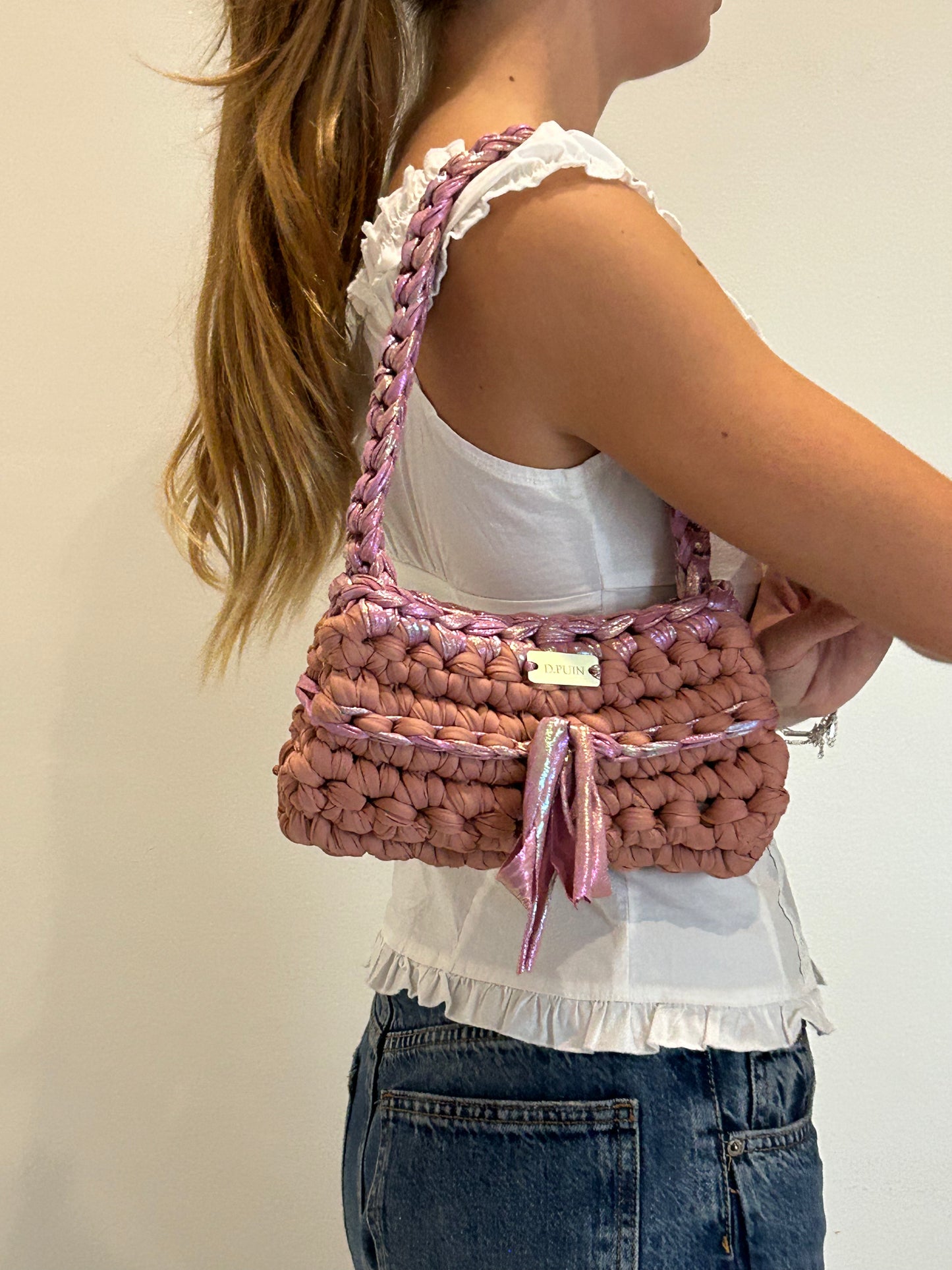 D.PUIN Handmade Crochet Bag – Berry Snowcone