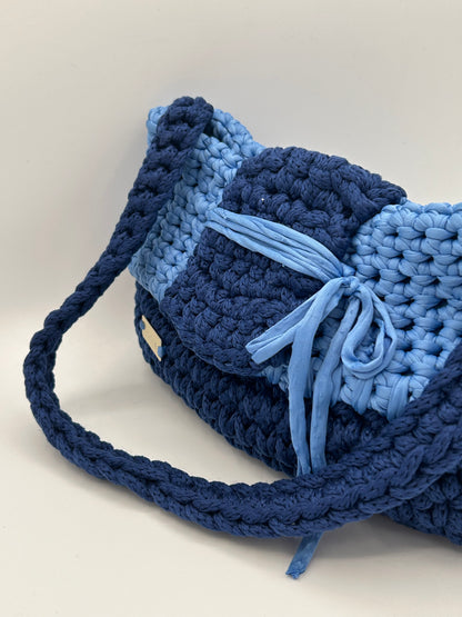 D.PUIN Handmade Crochet Bag – Blue Duo
