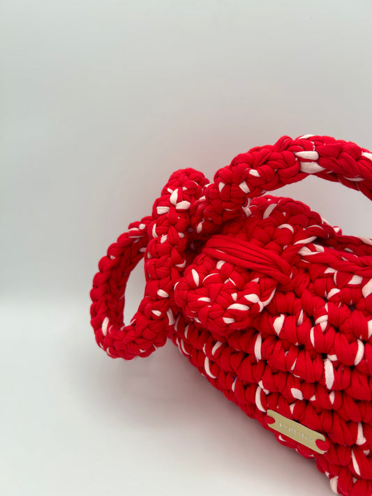D.PUIN Handmade Crochet Bag – Red Hibiscus