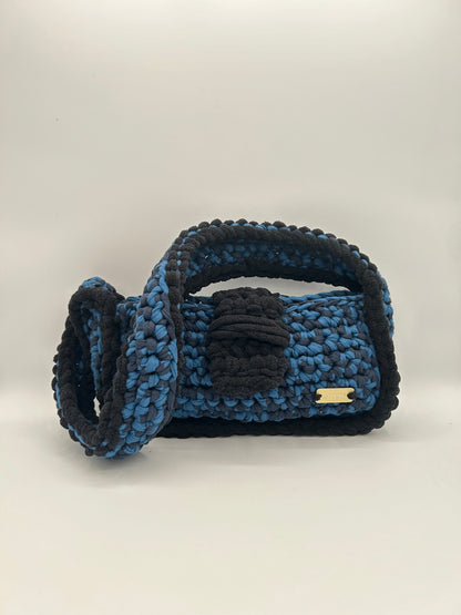 D.PUIN Handmade Crochet Bag – Blue Shadow