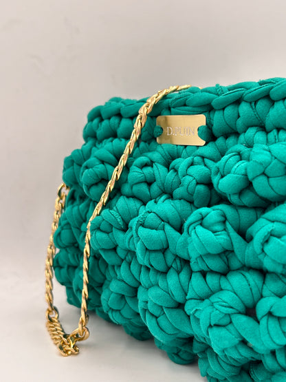 D.PUIN Handmade Crochet Bag – Emerald Escape