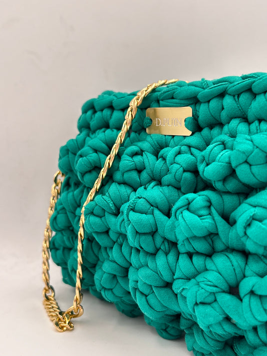 D.PUIN Handmade Crochet Bag – Emerald Escape