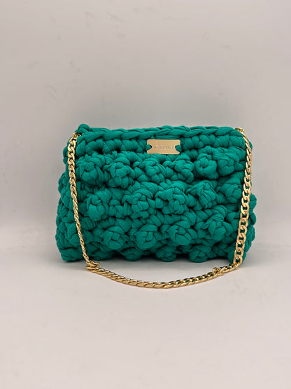 D.PUIN Handmade Crochet Bag – Emerald Escape