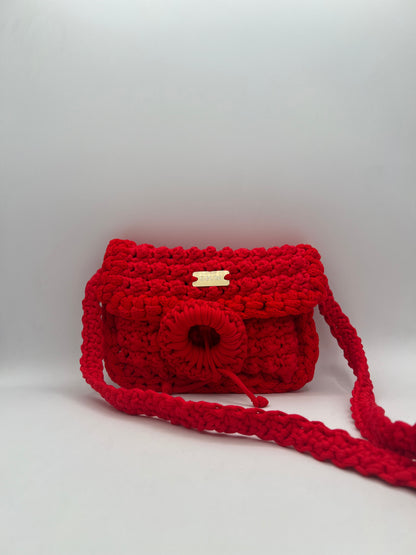 D.PUIN Handmade Crochet Bag – Crimson Tide