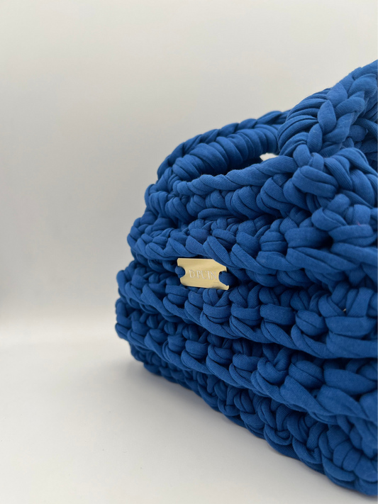 D.PUIN Handmade Crochet Bag – Blue Pebble