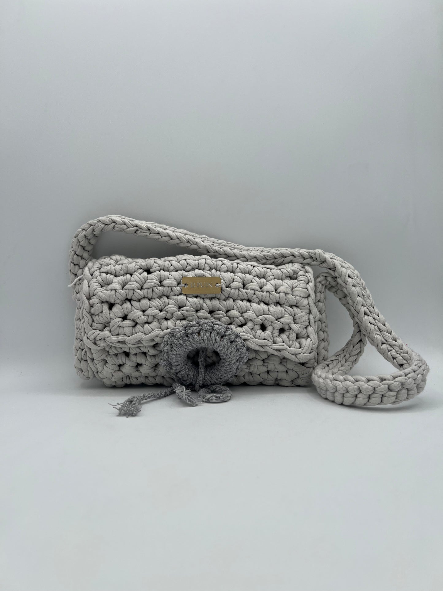 D.PUIN Handmade Crochet Bag – Stone Curl