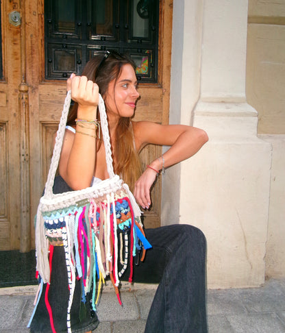 D.PUIN Handmade Crochet Bag – Carnival Fringe