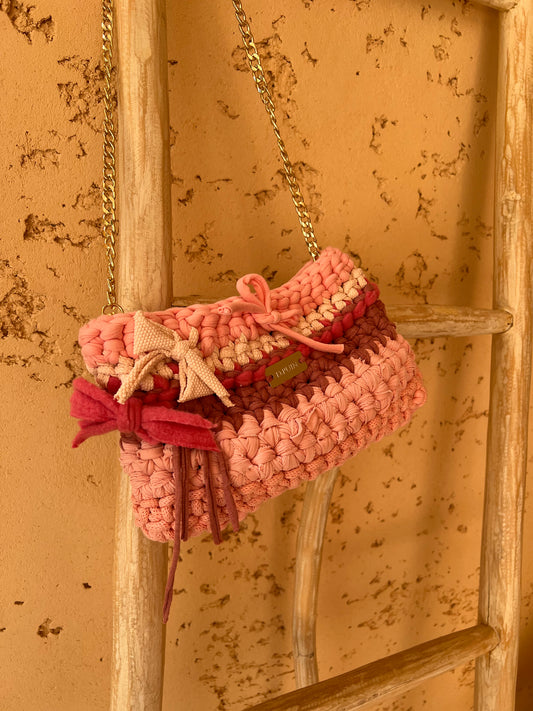 Three Bows Pink Bag