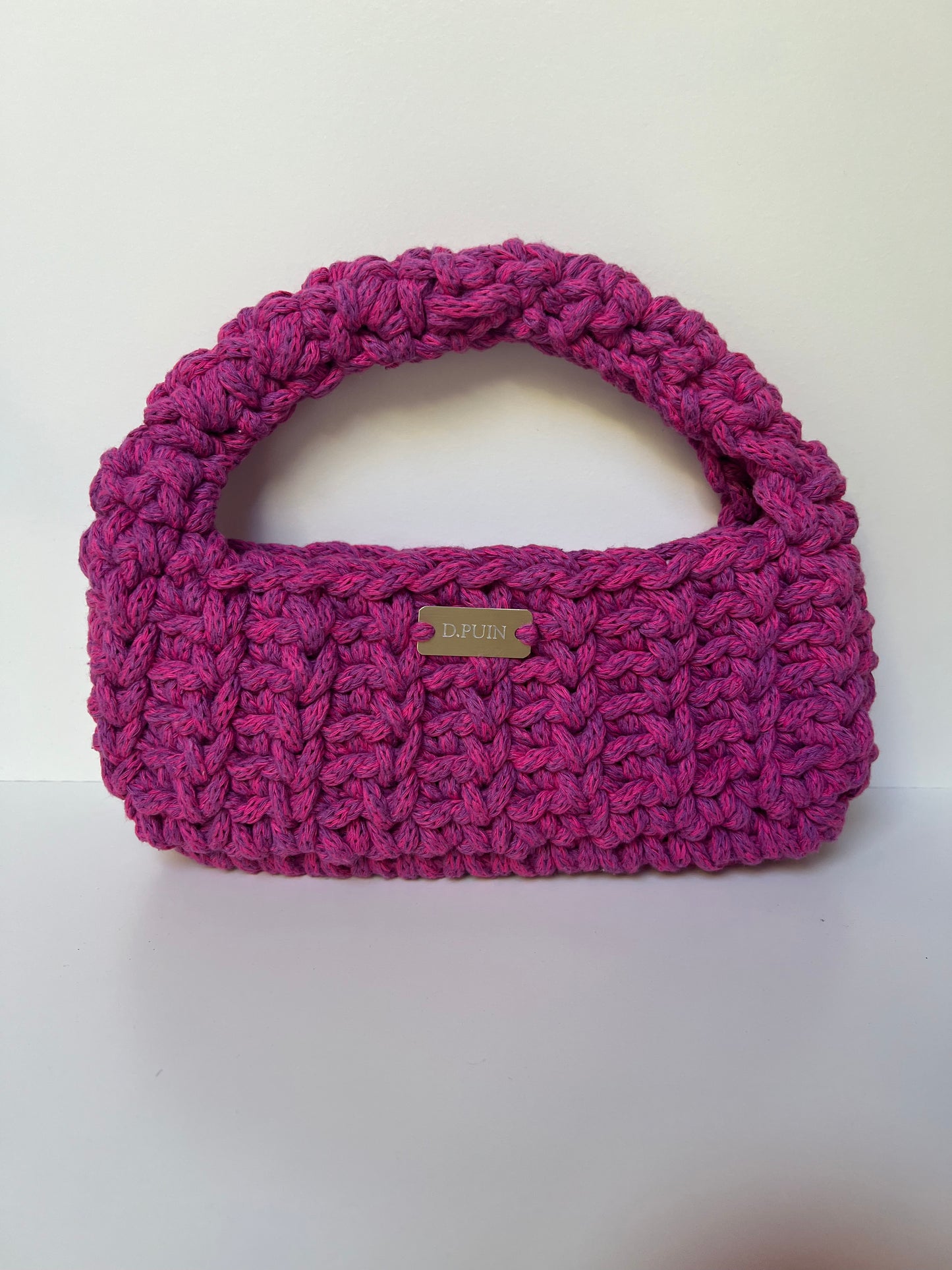 Handmade Crochet Pink Handbag - D.Puin Collection