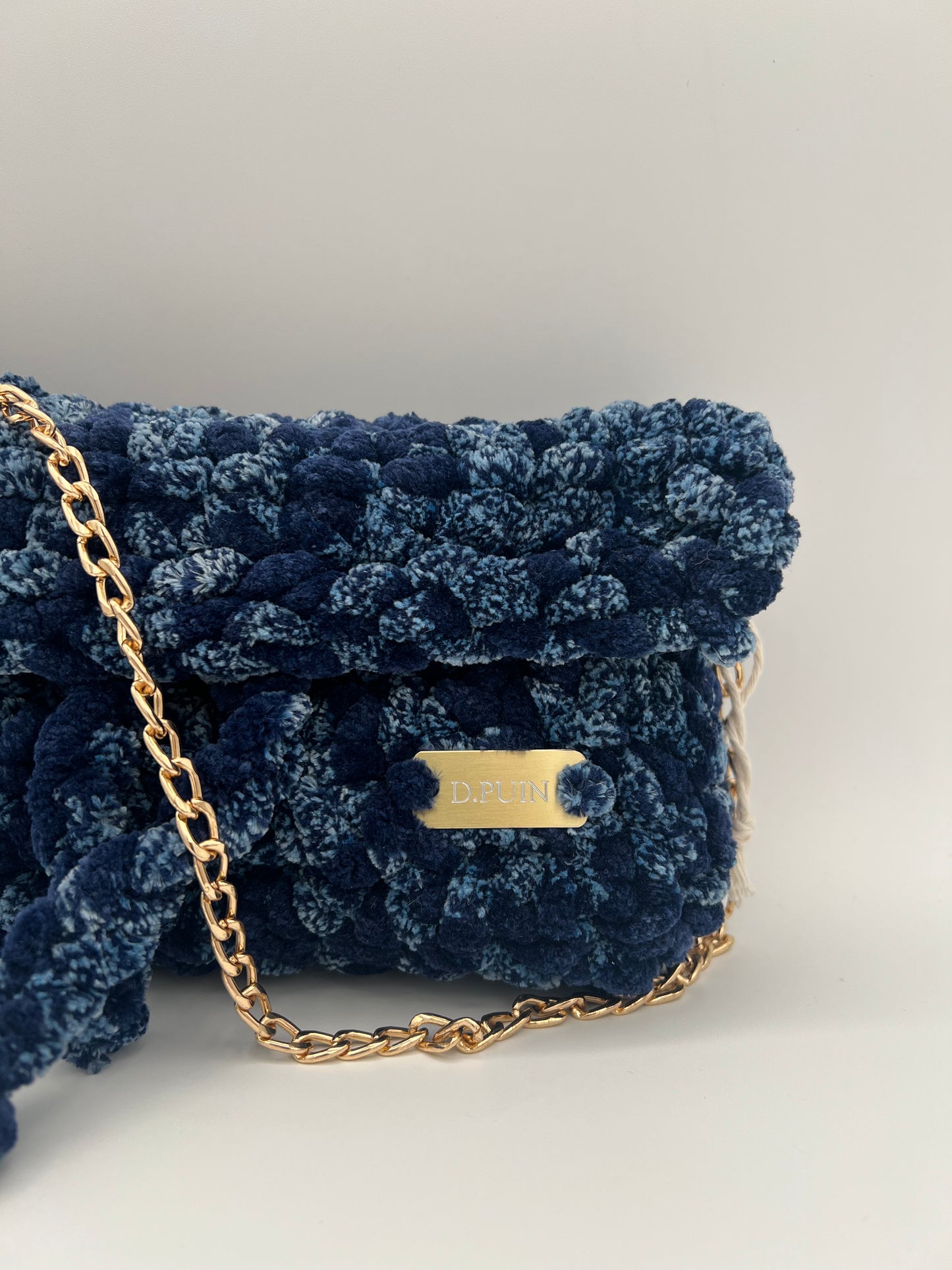 D.PUIN Handmade Crochet Bag – Blue Fluff