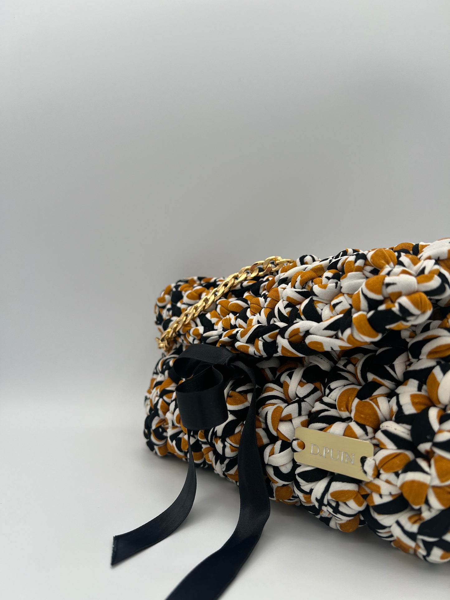 D.PUIN Handmade Crochet Bag – Gold Mix