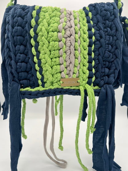 D.PUIN Handmade Crochet Bag – Neon Fringe