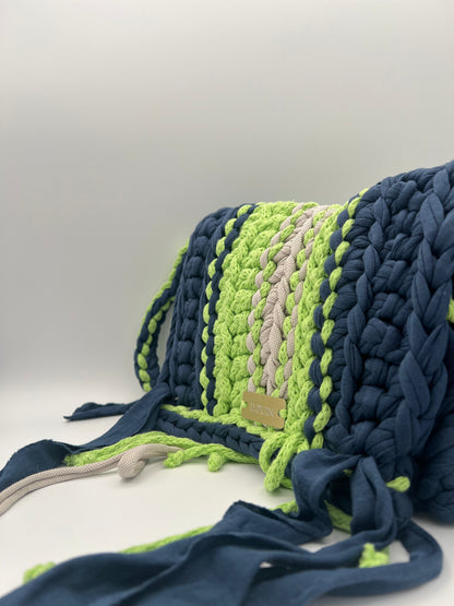 D.PUIN Handmade Crochet Bag – Neon Fringe