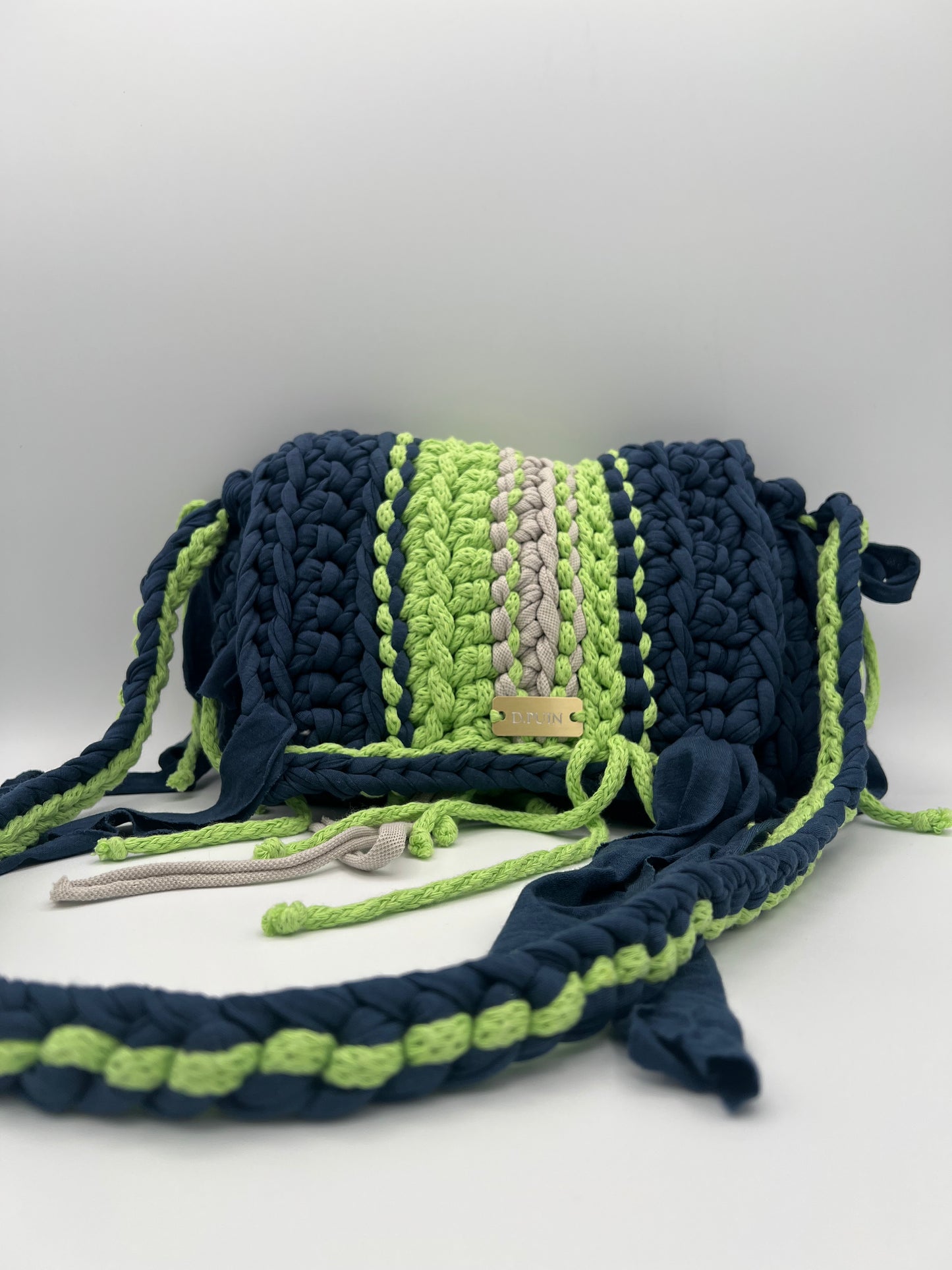 D.PUIN Handmade Crochet Bag – Neon Fringe