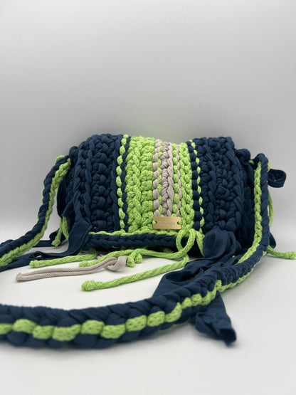 D.PUIN Handmade Crochet Bag – Neon Fringe