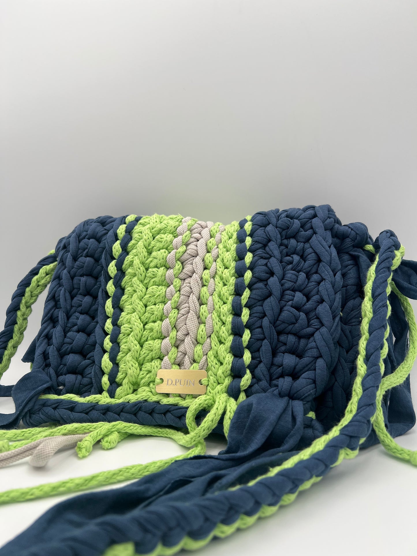 D.PUIN Handmade Crochet Bag – Neon Fringe