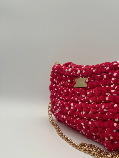 D.PUIN Handmade Crochet Bag – Fuchsia Dot Mini