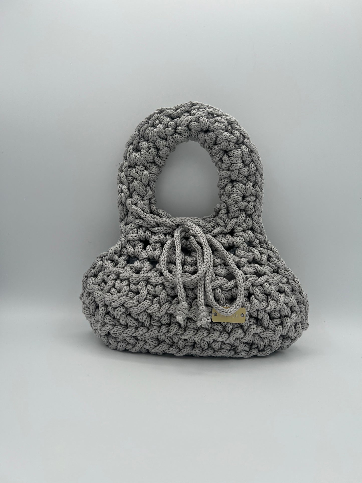 D.PUIN Handmade Crochet Bag – Silver Soft