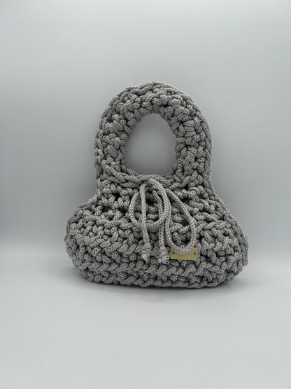 D.PUIN Handmade Crochet Bag – Silver Soft