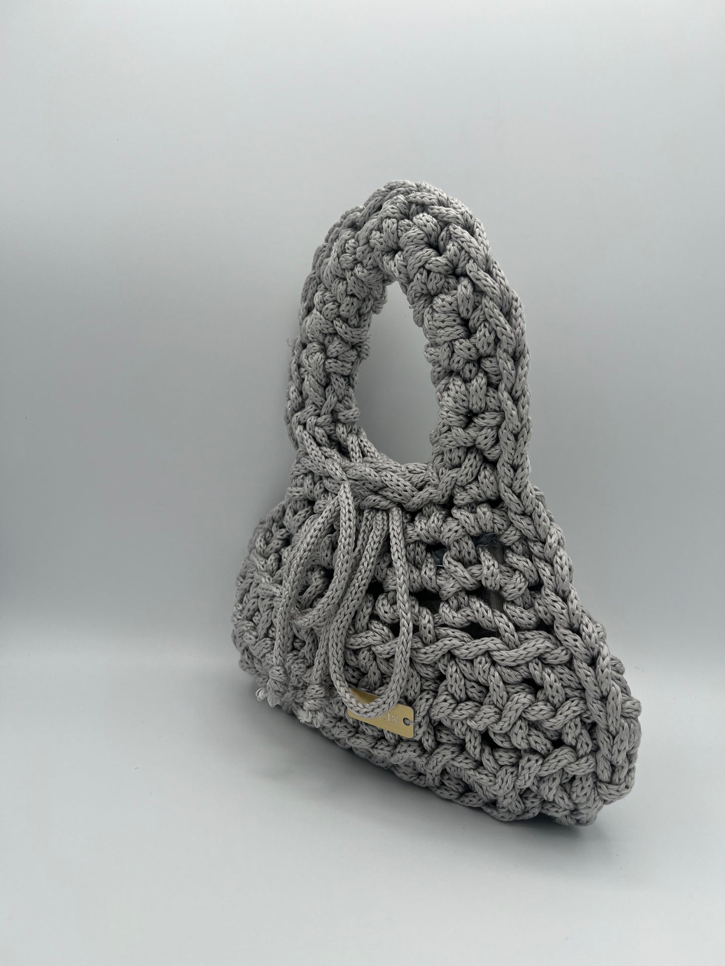D.PUIN Handmade Crochet Bag – Silver Soft