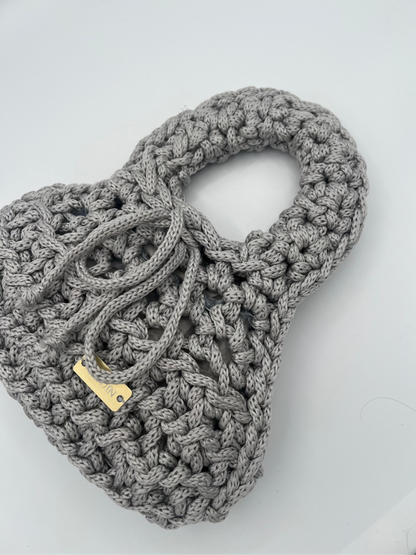D.PUIN Handmade Crochet Bag – Silver Soft
