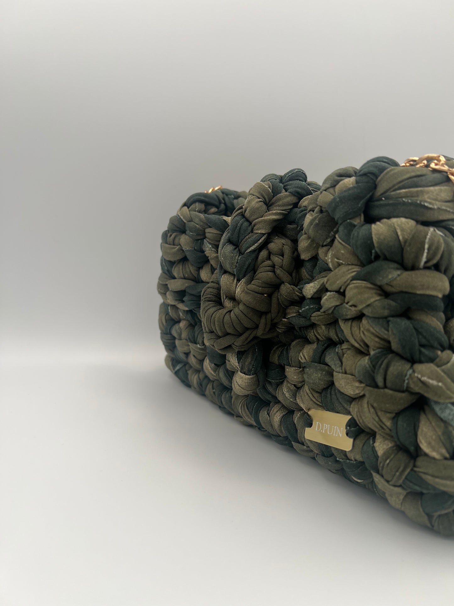 D.PUIN Handmade Crochet Bag – Olive Fold