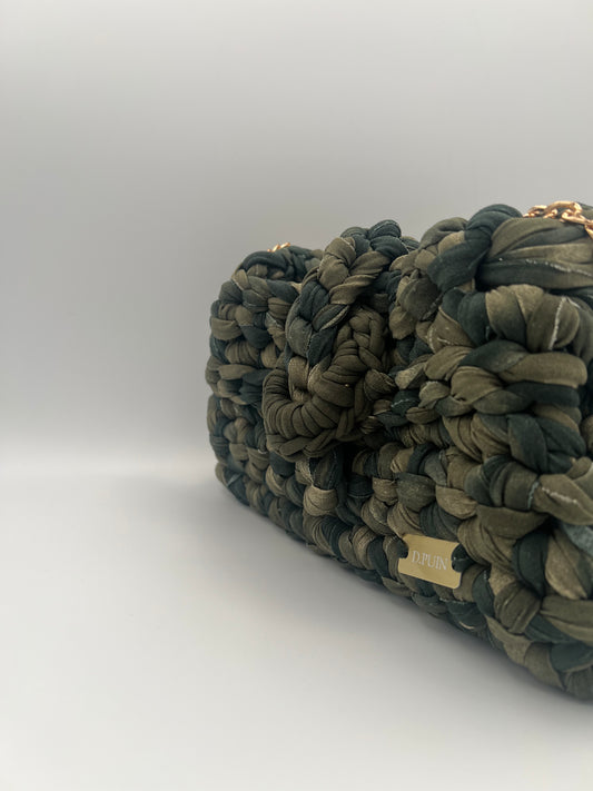 D.PUIN Handmade Crochet Bag – Olive Fold