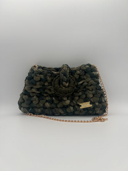 D.PUIN Handmade Crochet Bag – Olive Fold