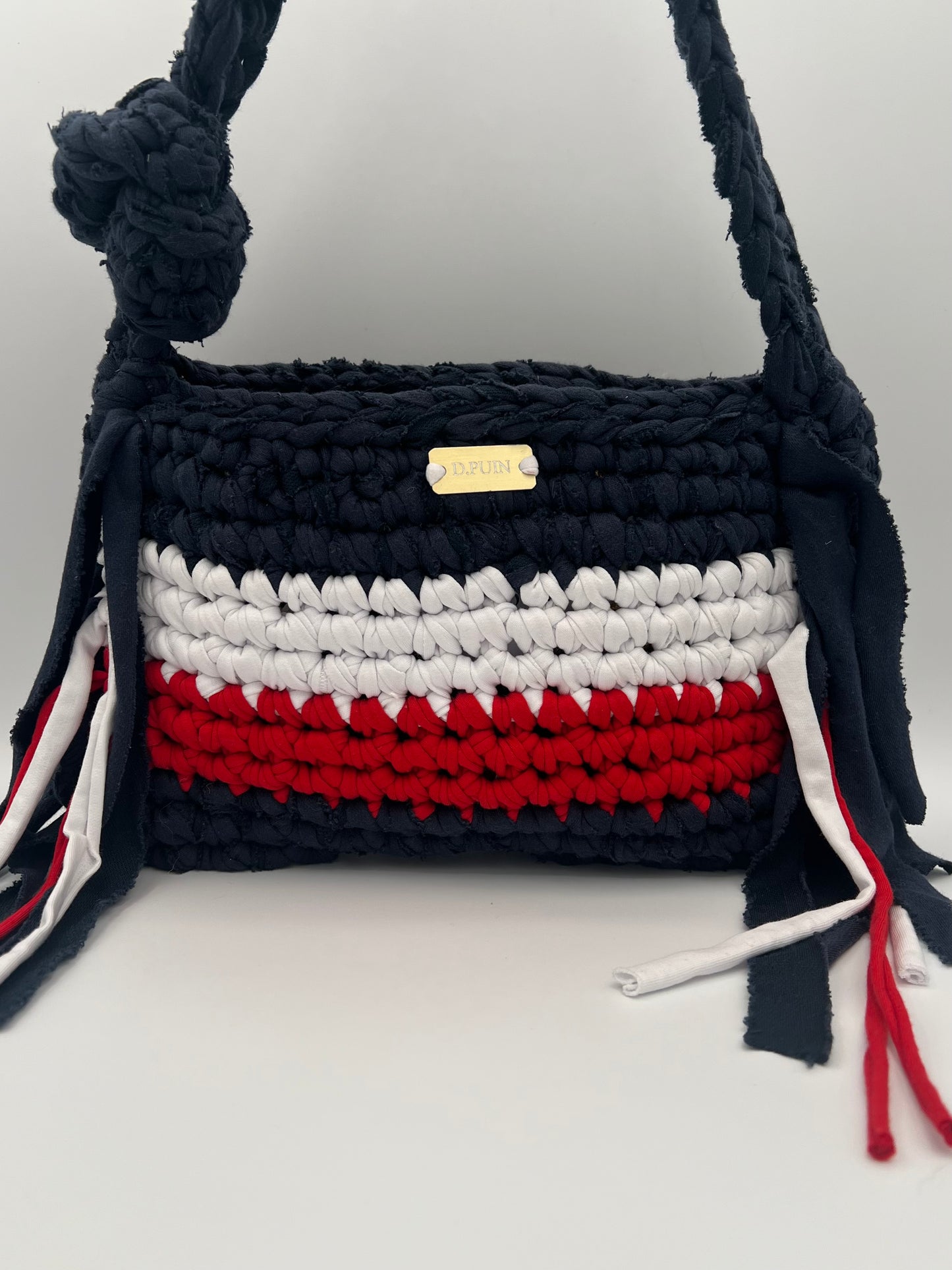 D.PUIN Handmade Crochet Bag – Trio Stripes