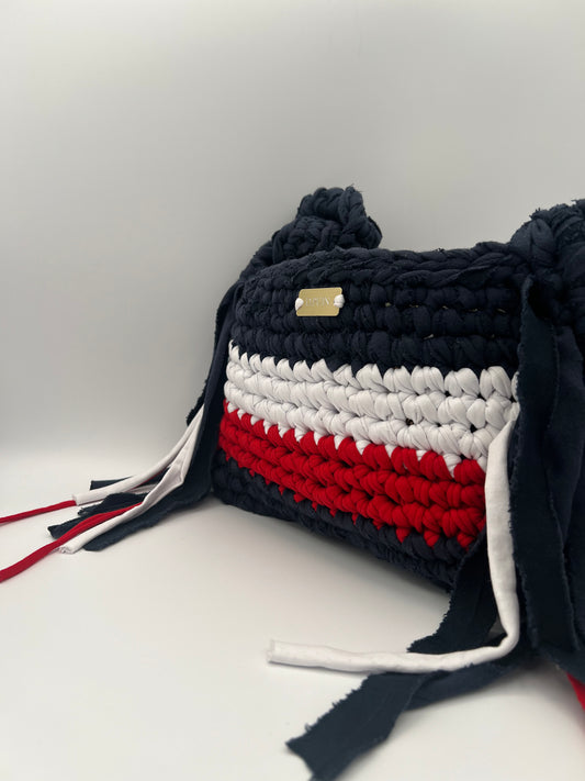 D.PUIN Handmade Crochet Bag – Trio Stripes