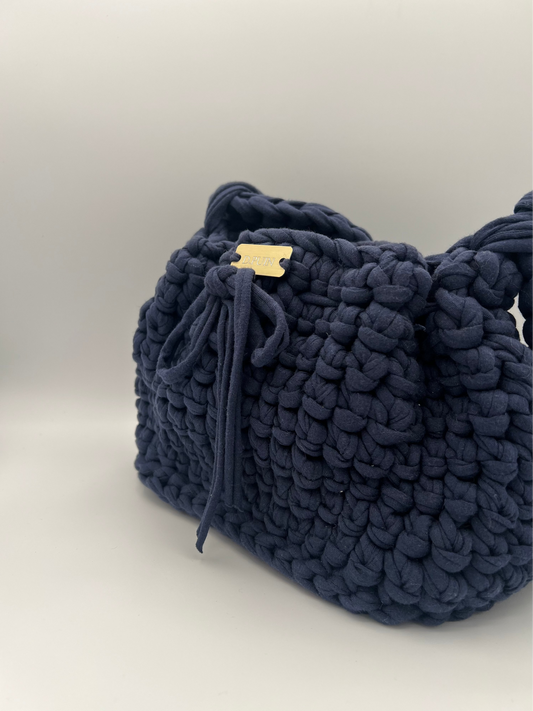 D.PUIN Handmade Crochet Bag – Navy Soft