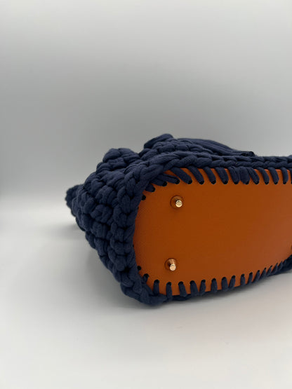 D.PUIN Handmade Crochet Bag – Navy Soft