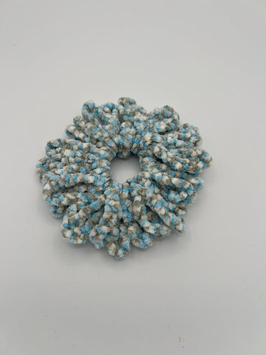 D.PUIN Handmade Crochet Scrunchie - Soft Baby Blue