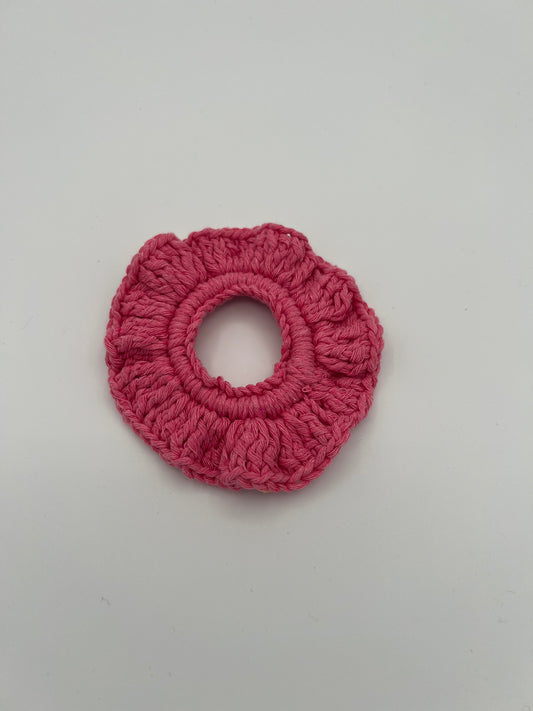 D.PUIN Handmade Crochet Scrunchie - Hot Pink