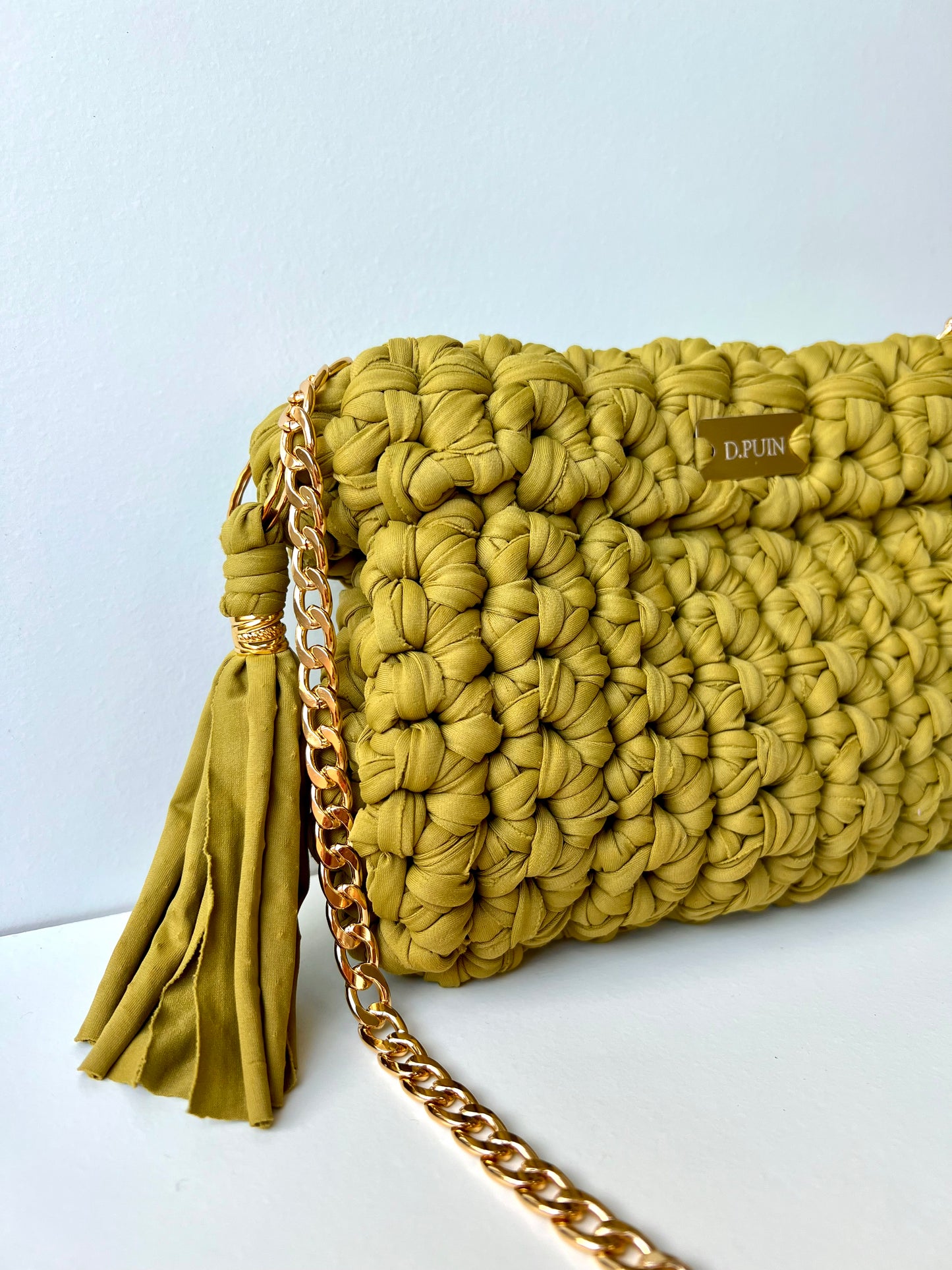 Green Pom Pom Bag