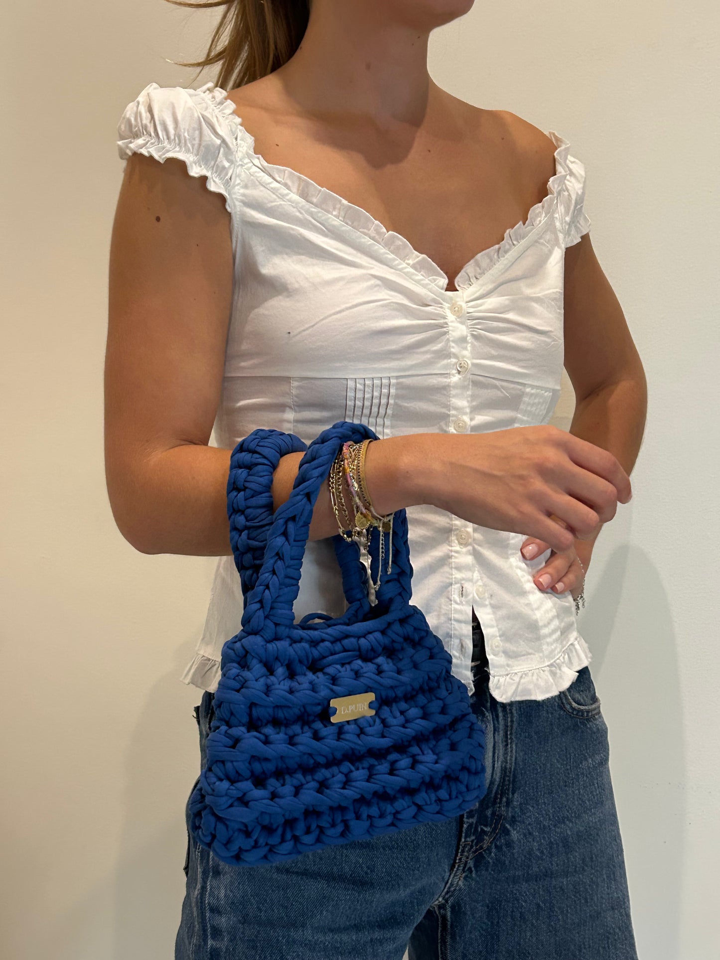 D.PUIN Handmade Crochet Bag – Blue Pebble