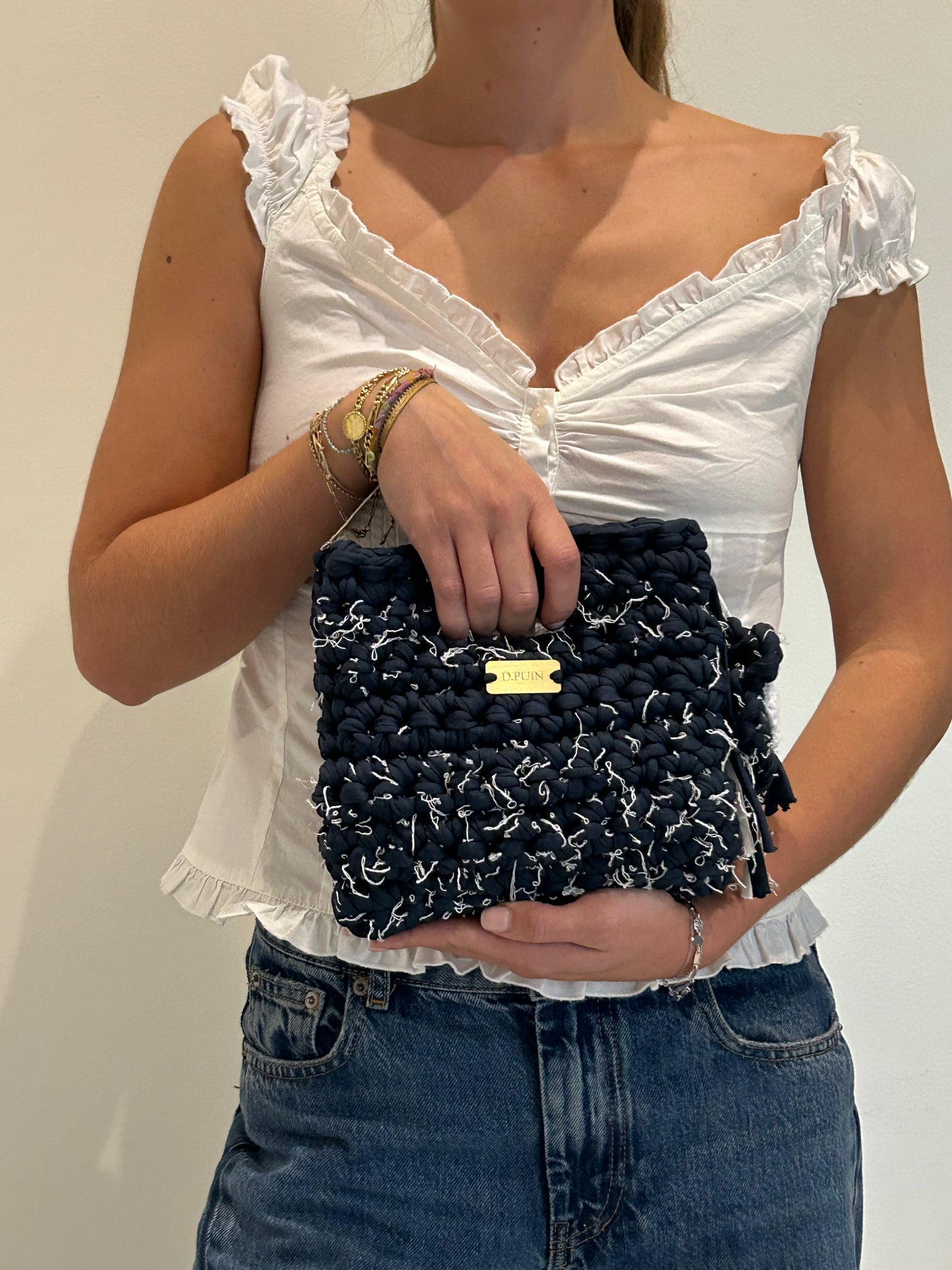 D.PUIN Handmade Crochet Bag – Petite Noir Daisy