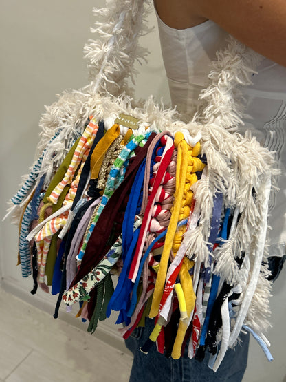 D.PUIN Handmade Crochet Bag – Coral Tassels