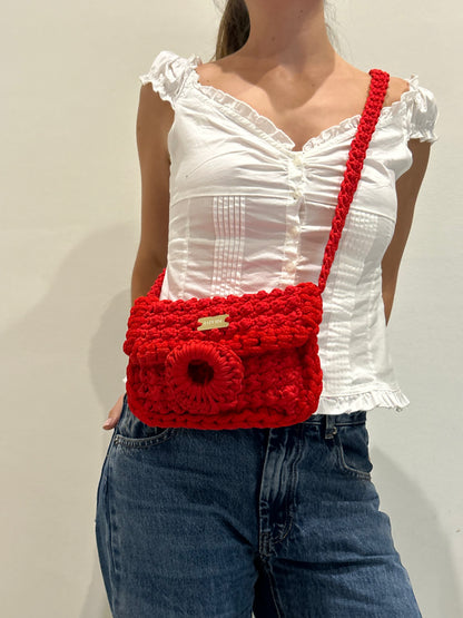 D.PUIN Handmade Crochet Bag – Crimson Tide