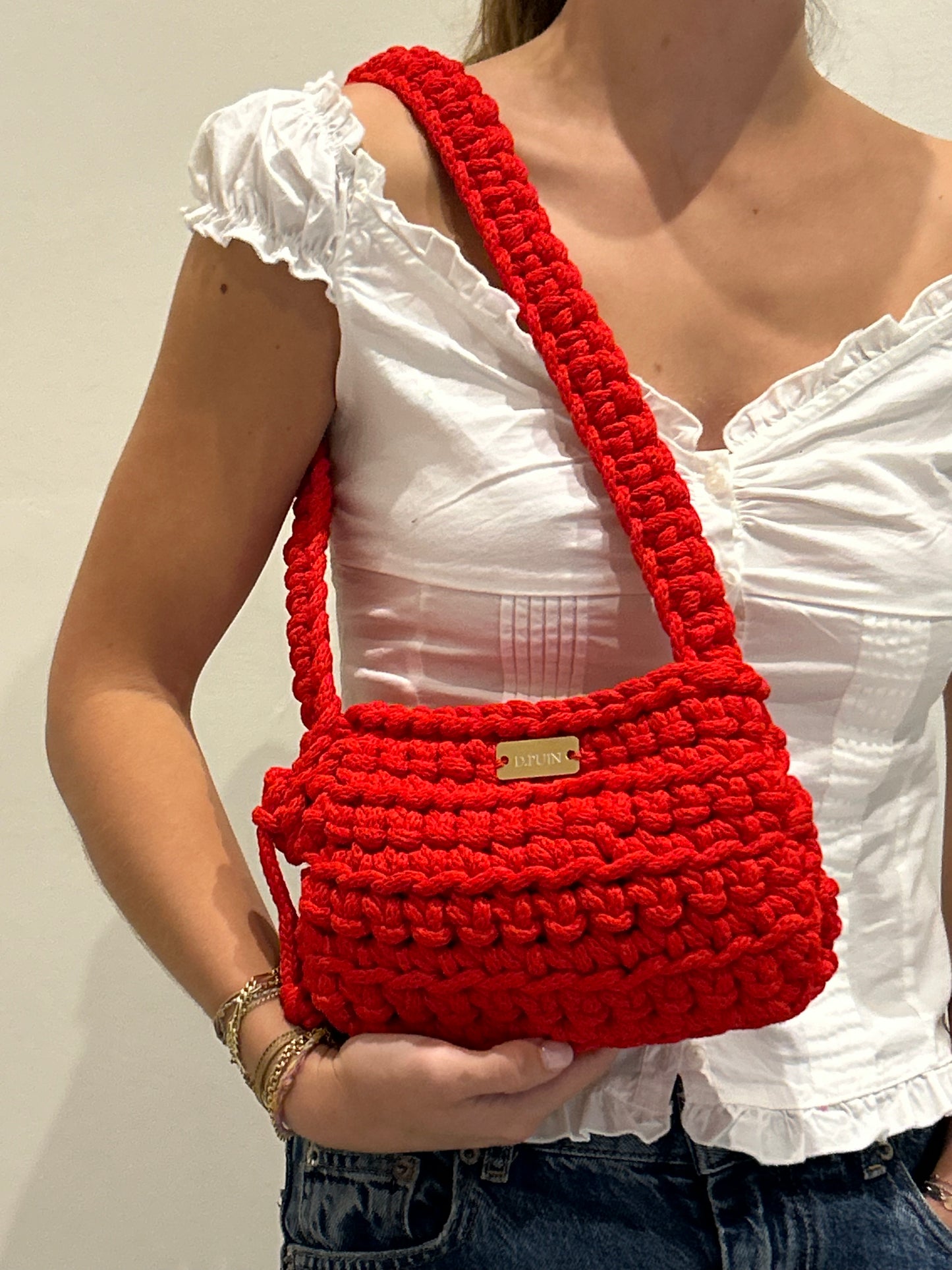 D.PUIN Handmade Crochet Bag – St. George's Red