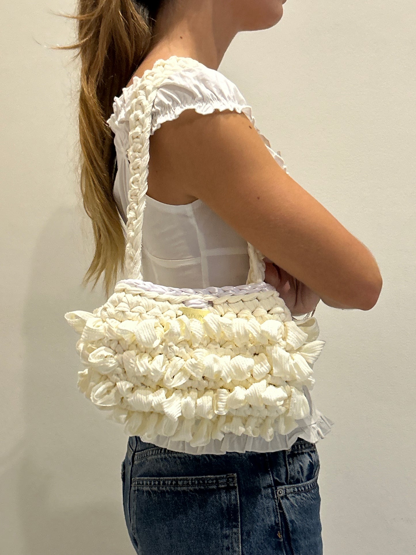 D.PUIN Handmade Crochet Bag – Moonlit Ruffle
