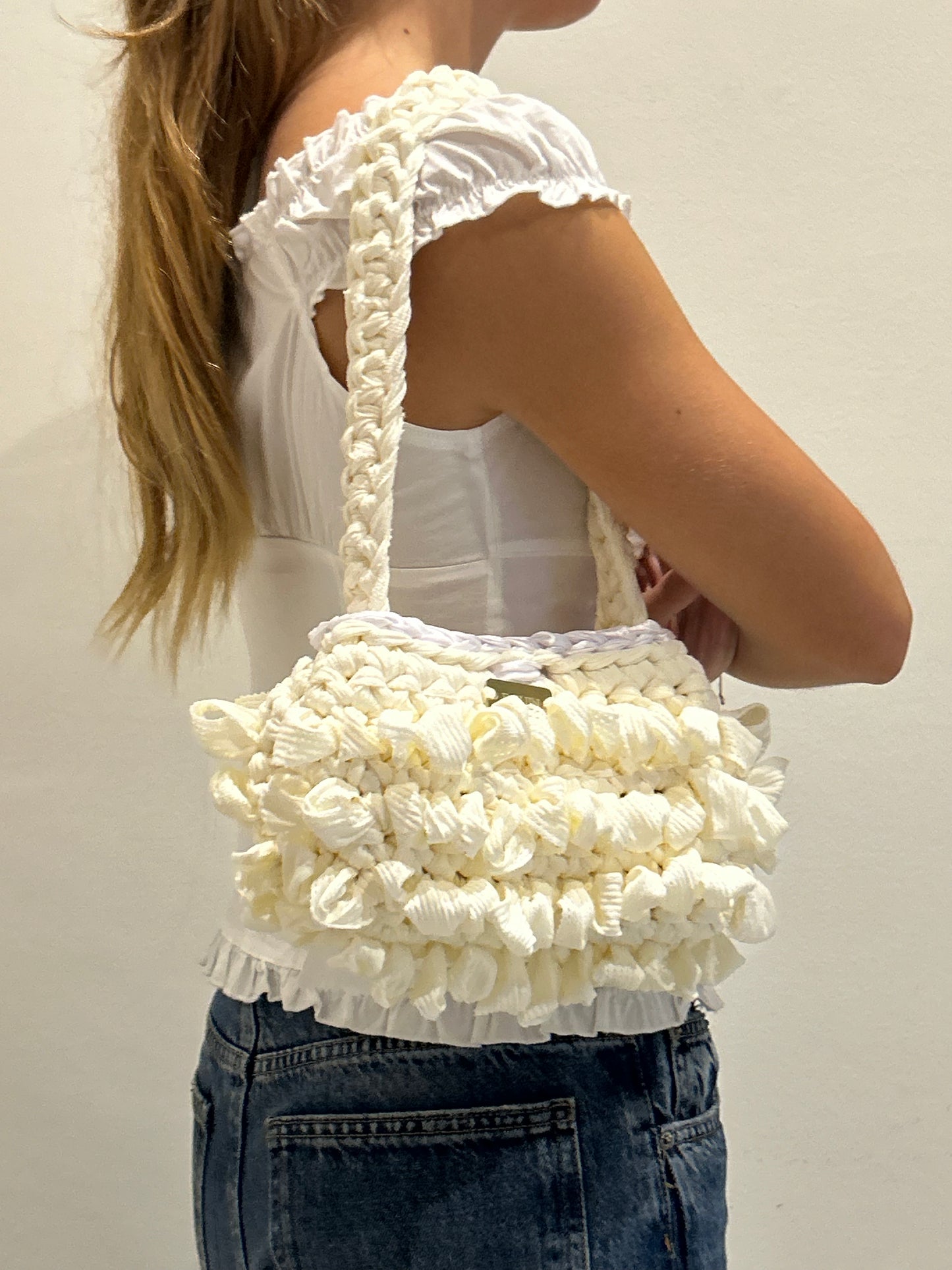 D.PUIN Handmade Crochet Bag – Moonlit Ruffle