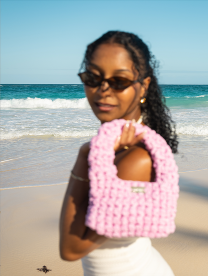 D.PUIN Handmade Crochet Bag – Blush Shoreline
