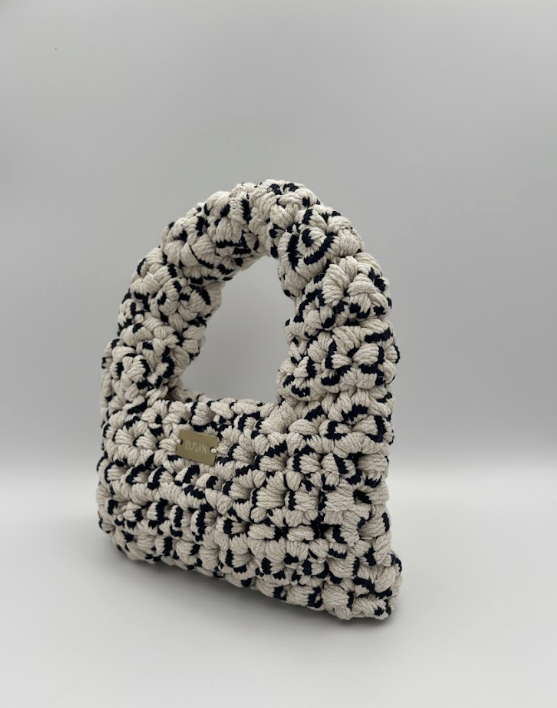 D.PUIN Handmade Crochet Bag – Navy Edge