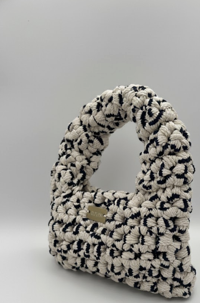 D.PUIN Handmade Crochet Bag – Navy Edge
